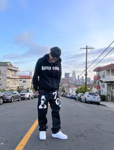 CHAPO "701" Classic Straight Leg Style Jeans -  BLACK