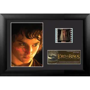 212 MAIN Lord of the Rings The Fellowship of the Rings (S3) Minicell Light Photo Frame - 7x5 in MDF, Double Matted Collectible Art with Real Film Clip, Baby Room Decor, Room Inspo