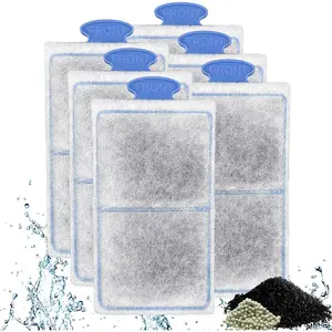 6 Pack PF-S Filter Cartridges Compatible with PF10 Power Filters, Small Fish  Filters  Replacement with Zeolite