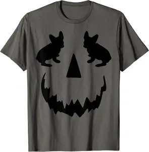 pumpkin French Bulldogn halloween Frenchie T-Shirt - 46B0CJVCJ8MV