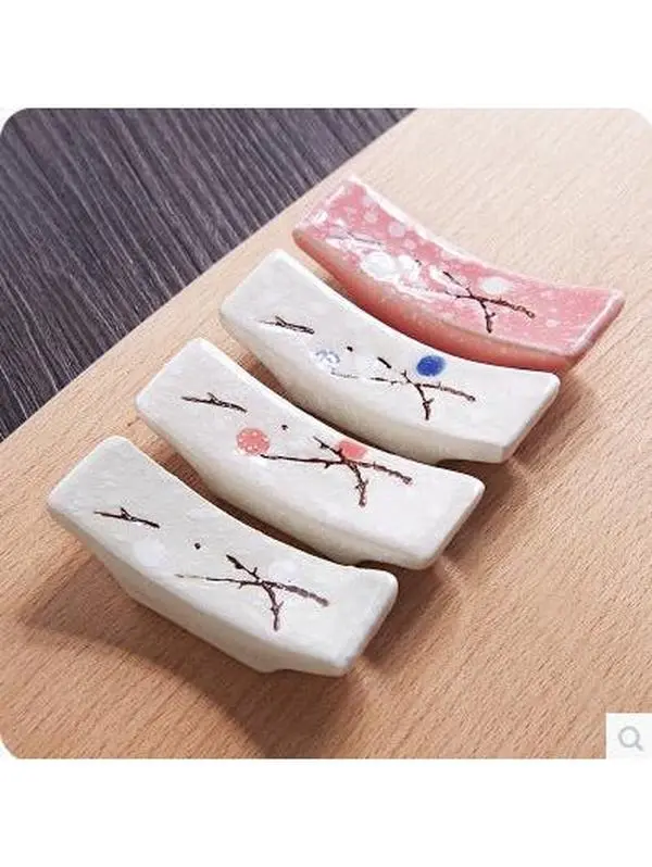 Japanese Style Plum Blossom Ceramic Chopstick Holder