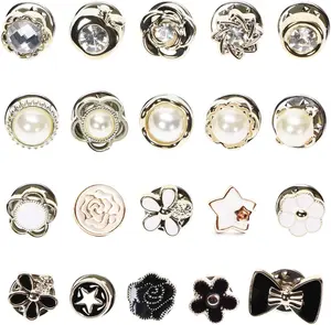 Brooch Pins for Women, Mini Safety Lapel Pins Set, Enamel Shirt Collar Cover Up Buttons, Sweater Shawl Clips for Coat, Dress & Clothing Decoration, 20 Pack