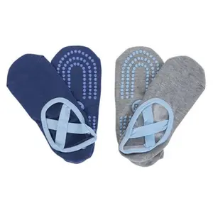 NEW GAIAM GRIPPY YOGA-BARRE-PILATES SOCKS - 2 PACK BLUE ONE SIZE FITS MOST