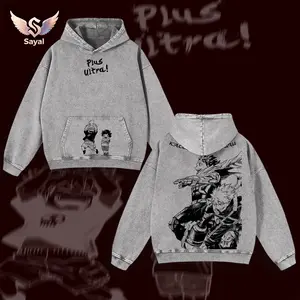 Dynamight Deku n Bakugo - Kacchan MHA Hoodie  Sweatshirt My Hero Academia shirt Acid Washed Heavyweight Merch Cotton Anime Clothing, Gym & Sportswear Streetwear, Gift for Anime Fans & Fitness Lovers Menswear Apparel