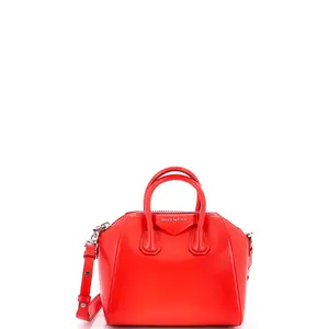 Pre-owned GIVENCHY Leather Top Handle Bags Antigona Bag Glazed Mini by Rebag