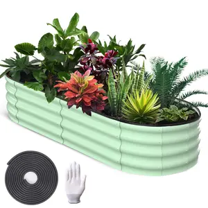 Garvee 24" Extra Deep Metal Raised Garden Bed, 8x2x2ft Large Outdoor Planter Box for Deep-Root Vegetables - Galvanized Steel Rectangular Garden Bed with Open Bottom for Better Drainage