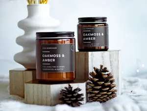 Morning Coffee Wood Wick Candle, Soy Wax Candle in Amber Jar, Coffee Scented Candle Gift for Coffee Lover