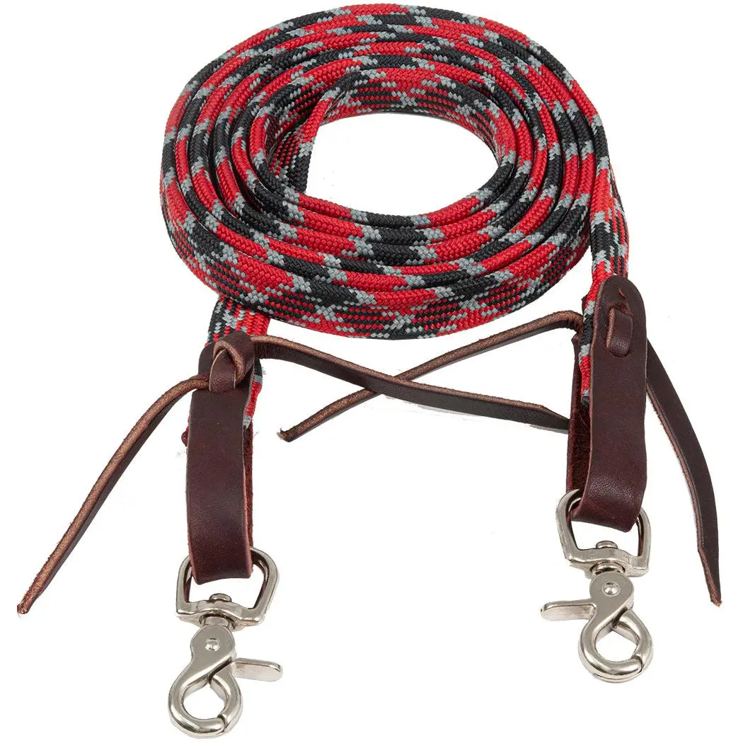 Mustang Aztec Braided Flat Waxed Roping Rein
