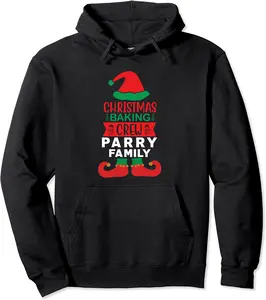 Parry Family Christmas Baking Crew Matching Elf Pullover Hoodie - Elizabethtej Shop 55B09JN56QDC