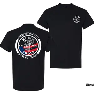 Klein Tools T-Shirt, “You’ve Got Our Back” Graphic, Patriotic Tee for Proud Linemen, Utility Workers & Tool Lovers Shirt