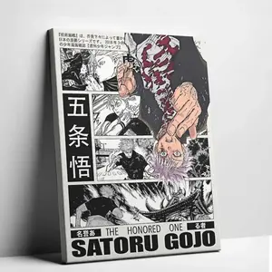 Perfect Anime Gift - Satoru Gojo Jujutsu Kaisen Wall Poster Print, Minimalist Manga Art, Decorative Wall Art, Home Decor, Birthday Present  JJK Fans for