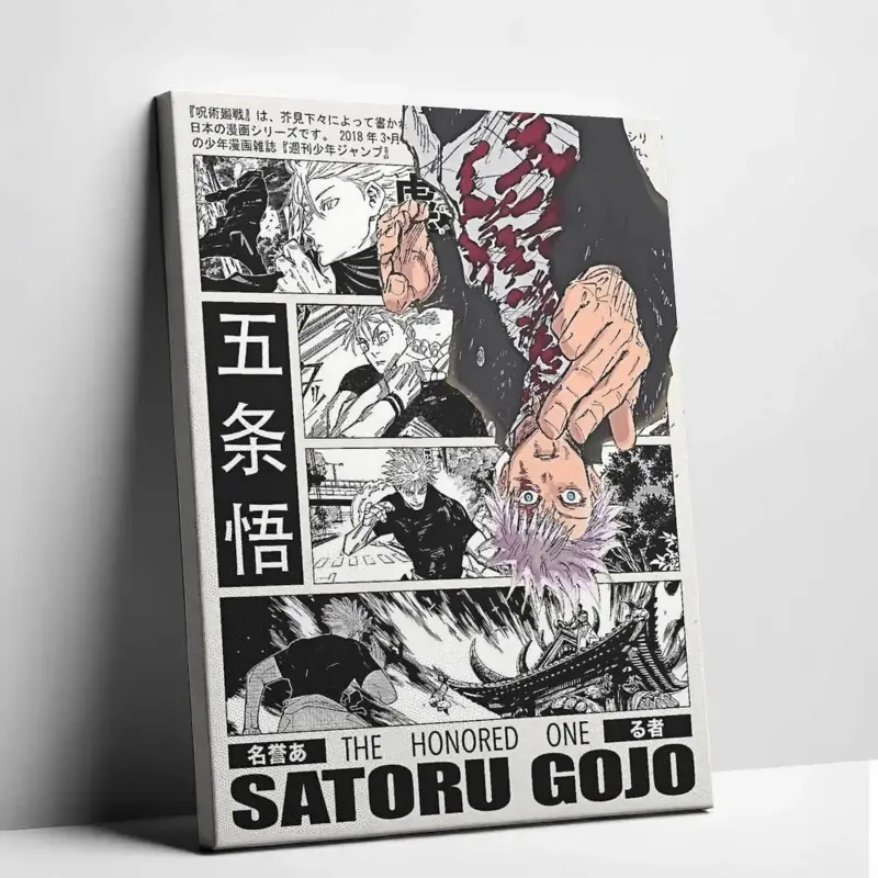 Perfect Anime Gift, Satoru Gojo Jujutsu Kaisen Wall Poster, Minimalist Manga Art, Decorative Wall Art for Home Decor, Birthday Present for JJK Fans