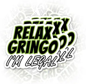 Set 3Pcs Relax Gringo I'm Legal Sticker, Line Man Hard Hat Sticker, Blue Collar Sticker, Electrician Sticker Water Assitant Die-Cut Vinyl Funny Decals for Laptop Phone Water Bottles (2 Inches) R