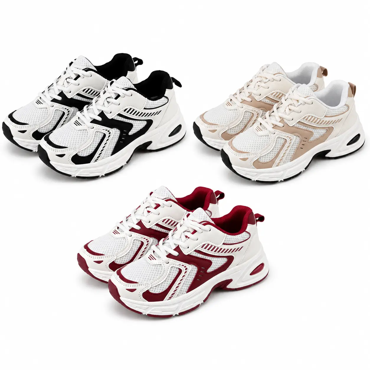 Women’s Chunky Retro Sneakers Breathable Mesh Running Shoes Casual Athletic Walking Sneakers