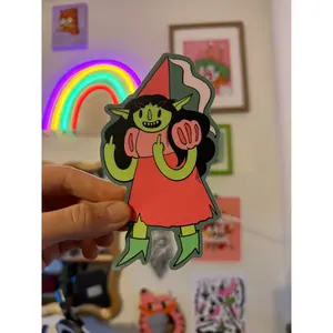 Angry Princess sticker, xl size 4x3 inches die cut