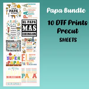 Grab Bag Papa Spanish Dad DTF Bundle Sheet