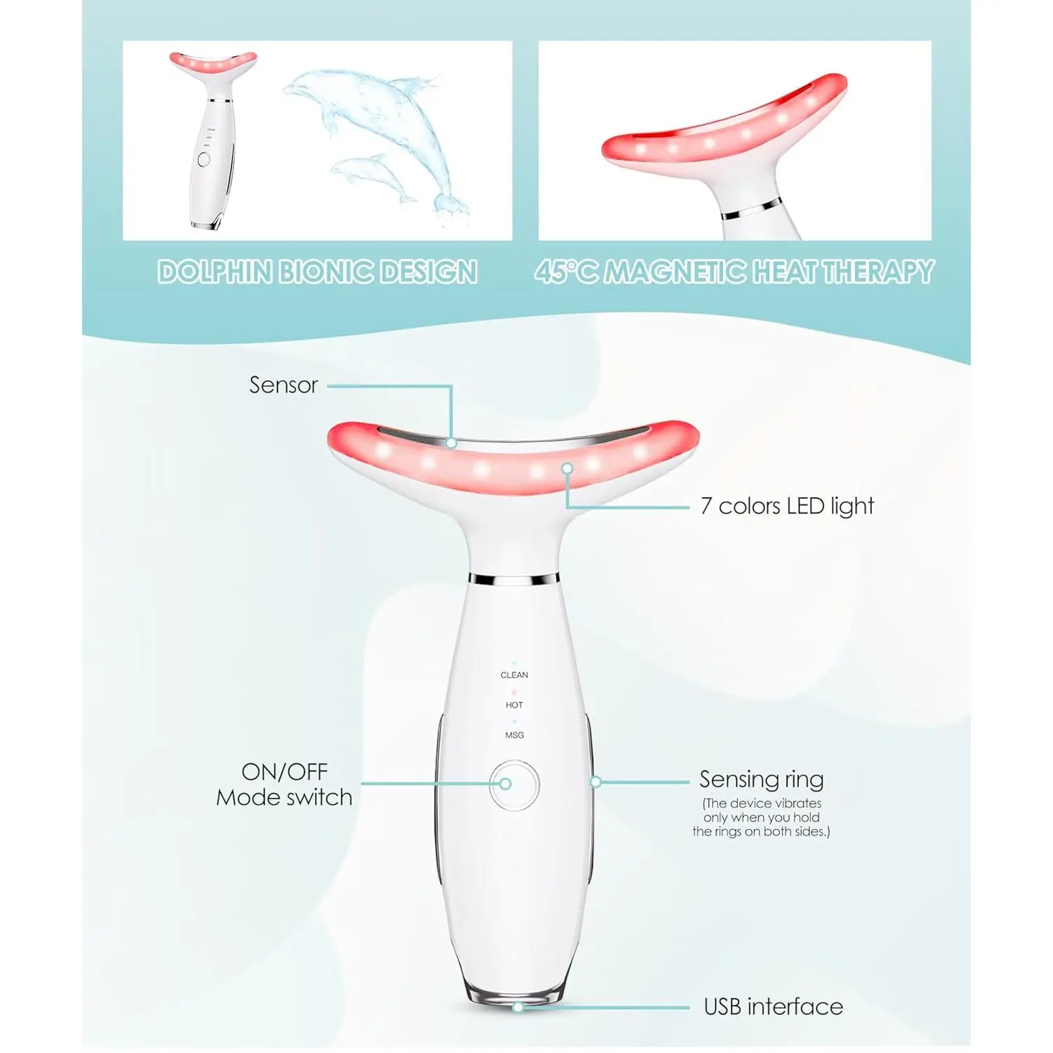 3 Color Neck Face Massager - Facial Massager Tool for Skin Care at Home, Vibrating Face Massager with Thermals, Galvanic Machines White - TikTok Shop 3 Color Neck Face Massager - Facial Massager Tool for Skin Care at Home, Vibrating Face Massager with Thermals, Galvanic Machines White - TikTok Shop