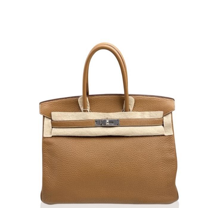 Pre-owned Hermes Leather tote bags Birkin 35 Togo 37 Gold (mk103793)
