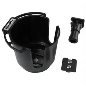 Scotty 311 Drink Holder with Bulkhead/Gunnel Mount and Rod Holder Post Mount - Black