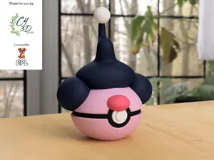 Mime Jr Ball - 1st Print - High-Quality PLA, 3D Printed Pokeball Figure, Decor