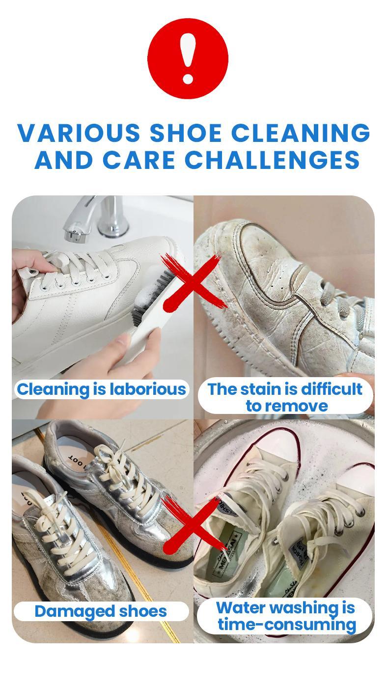 Multipurpose No-Wash White Shoe Cleaner Cream with Built-in Sponge for Leather Silicon Car Interiors 160g Mild Formula Gentle Non-Irritating Eco-Friendly Multipurpose No-Wash White Shoe Cleaner Cream with Built-in Sponge for Leather Silicon Car Interiors 160g Mild Formula Gentle Non-Irritating Eco-Friendly