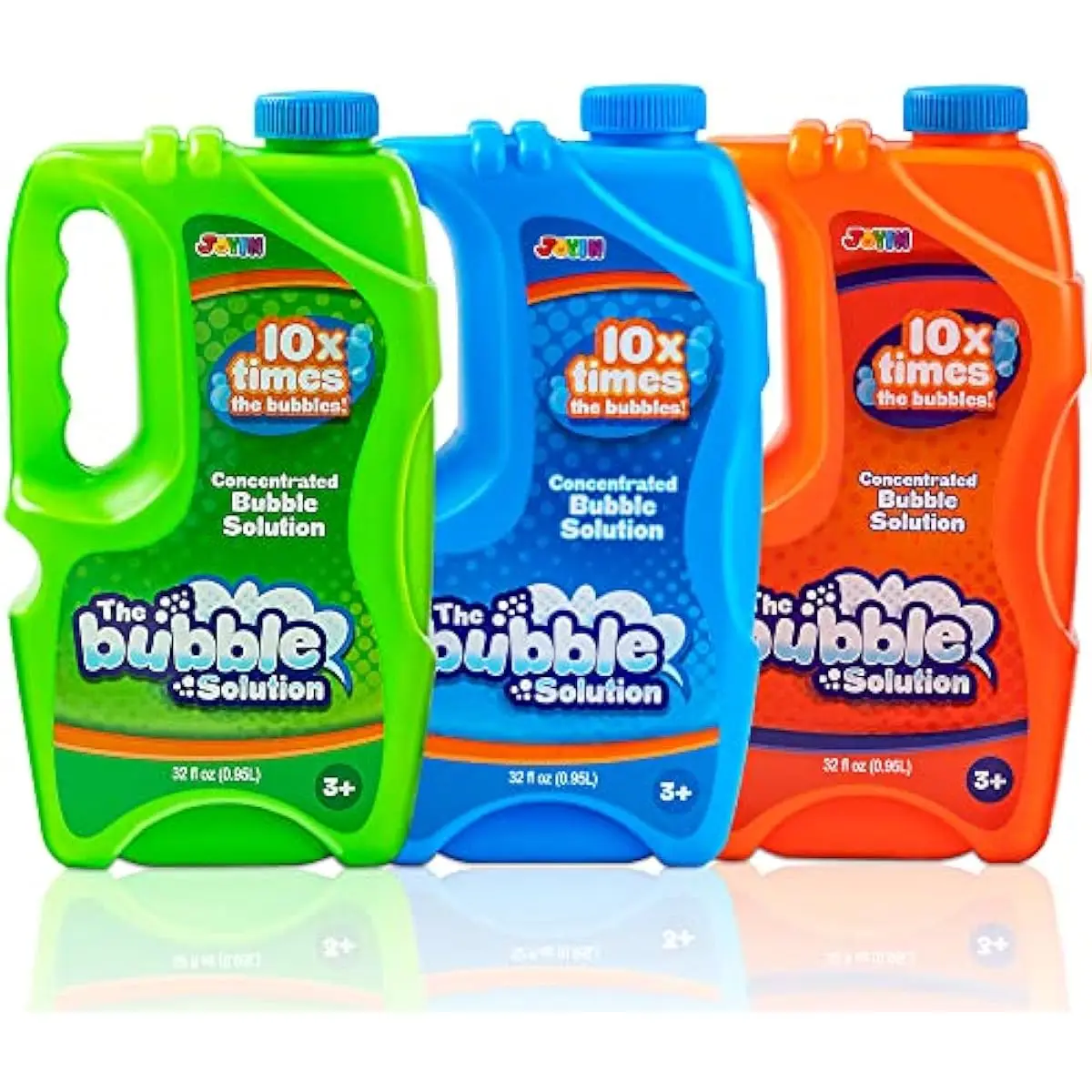 3 Packs 32 oz Bubble Concentrated Solution (up to 7.5 Gallon), Refill Solution for Bubble Machine, Wand, Blaster, Blower