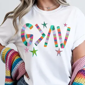 Colorful Striped DTG God is Greater than all the Ups and Downs Comfort Color Graphic T-Shirt
