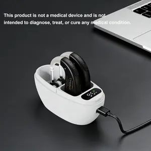 Rechargeable In-Ear Hearing Aid Earphone, Silicone Earbud Cap Compatible with Adults & Seniors, Indoor Outdoor TV Call Communication