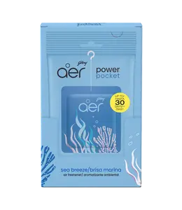 Godrej Aer Power Pocket Sea Breeze Pack of 6, Hanging Home Air Freshener