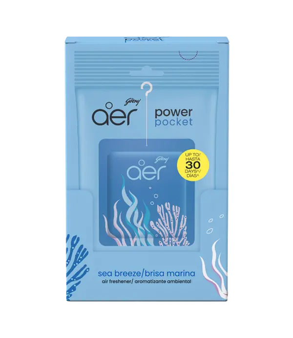Godrej Aer Power Pocket Sea Breeze Pack of 6, Hanging Home Air Freshener Godrej Aer Power Pocket Sea Breeze Pack of 6, Hanging Home Air Freshener