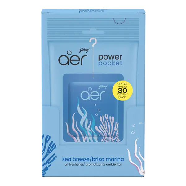 Godrej Aer Power Pocket Scented Aroma Home Fragrance, 6-Pack Hanging Home Air Freshener