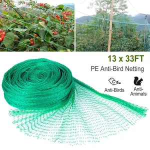 Bird Netting for Garden Protect Vegetable Plants and Fruit Trees 13X33Ft, Plastic Trellis Netting for Birds, Deer,Squirrels and Other Animals