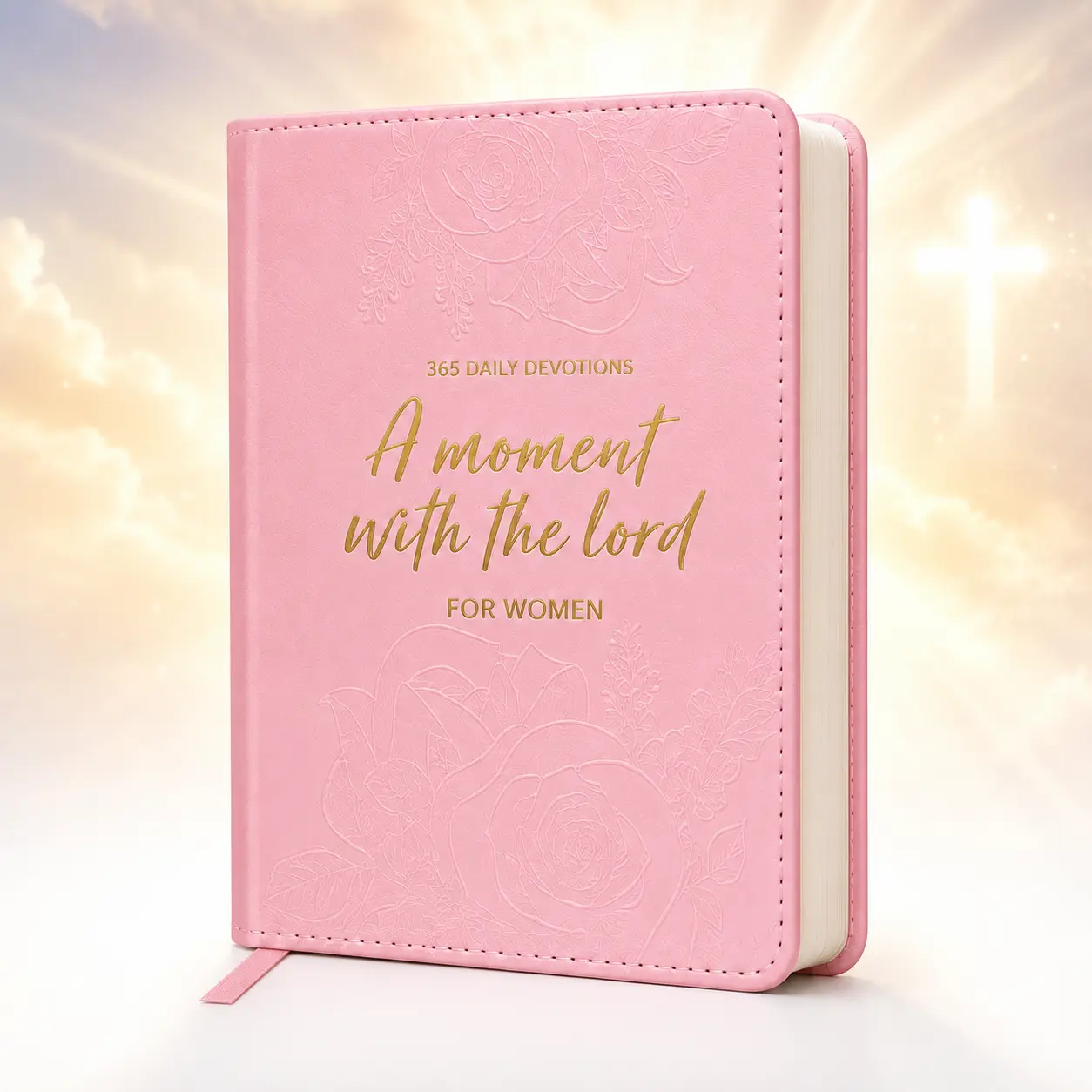 365-Day Devotional Bible for Women, Embossed Leather Hardcover Prayer Book, Daily Prayer and Reflection Journal, Inspirational Christian Gift for Her, Faith and Spiritual Growth