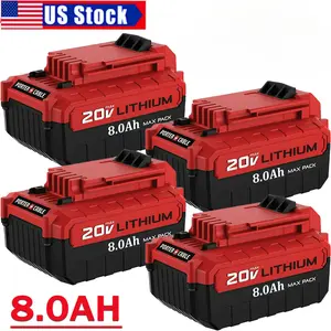 New 8.0Ah for PORTER CABLE 20 Volt Lithium-Ion Battery 20V Max countC680L countC685L Pa