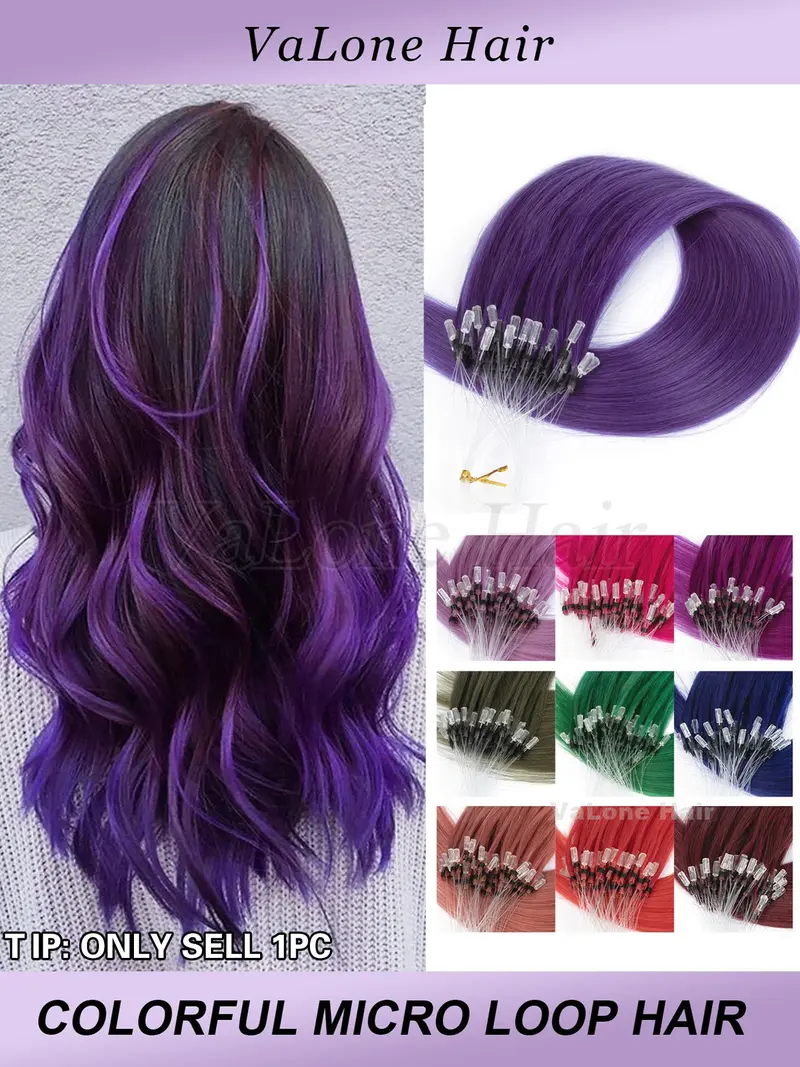 Clip in Colored Hairstyles Green Aqua Purple 100% Real Human Hair Extensions Amazon.com : 24 Pcs Colored Clip in Hair Extensions for  main image 2
