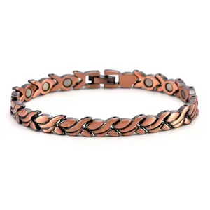 Vintage Red Copper Magnetic Wheat Bracelet - Women's Minimalist Bracelet Mother's Day Gift — A Gift from a Daughter to Her Mom