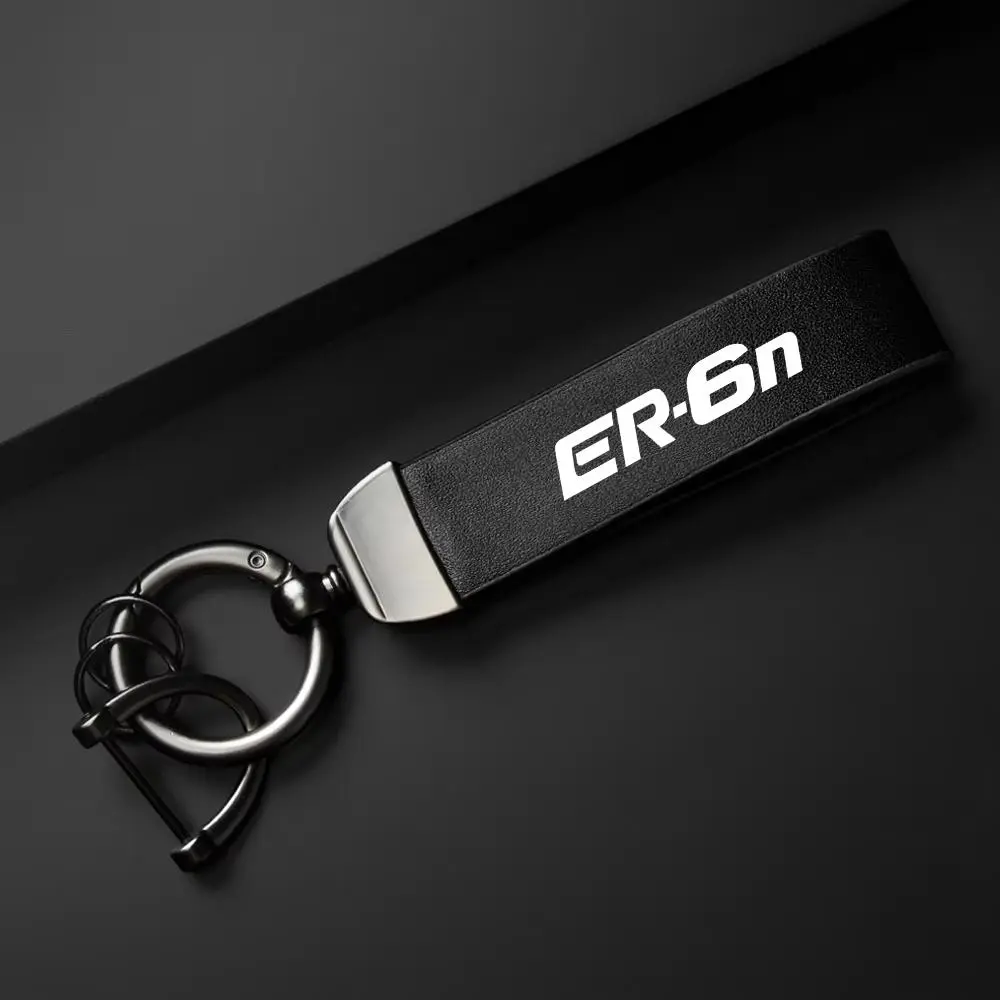 PU Leather Motorcycle Keychain Holder for Kawasaki ER6F ER6N ER-6N 2012, Durable and Stylish Accessory, Perfect Gift for Motorbike Enthusiasts