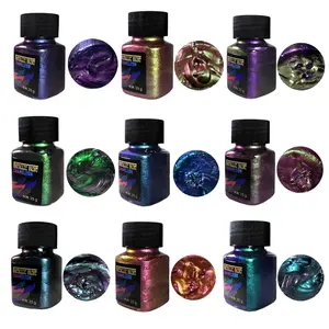 9 Color Magic Chameleon Acrylic Paint Set, 35G DIY Painting Supplies Changeable Paint Kit for Shoes Phone Cases Crafts, Light Activated, Creative Gift