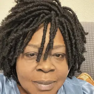 12 Inch Short Dreadlock Wigs for Women, Gorgeous Faux Locs Afro Curly Braided Wigs with Bangs, Synthetic Wigs for Party, Daily Use