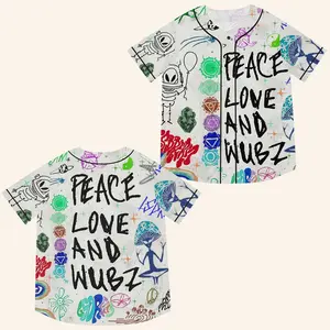 LSDream Peace Love And Wubz Baseball Jersey LSDream Merch Music Gift Ideas For Guys - Wear&Decor