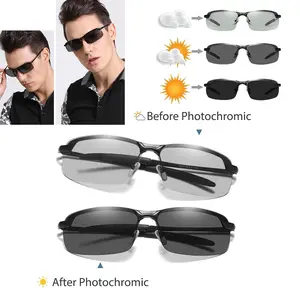 Smart Photochromic- Upgraded Photochromic Sunglasses , For Men Polarized Driving Chameleon Glasses,  Male Change Color Sun Glasses Day Night Vision