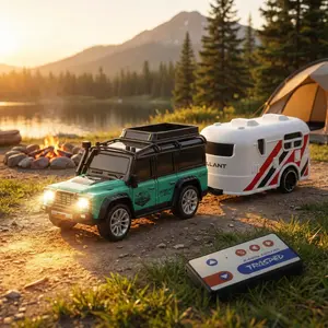 Mini Remote Control Car Toy for Kids 1:64 Alloy RC Monster Truck USB Rechargeable with LED Lights Off-Road Adventure Toy