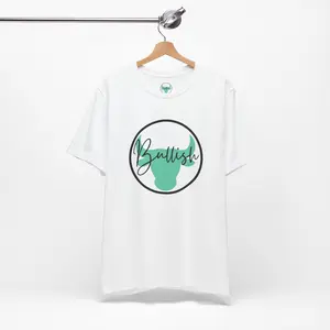 Bullish Bull Unisex Tee, Cursive Writing Design
