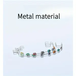 Metal Orthodontic Braces 1pc Stainless Steel Dental Students Practice & Orthodontists Educational Tool Kit Oral Use Temporary Veneer Dental Brace
