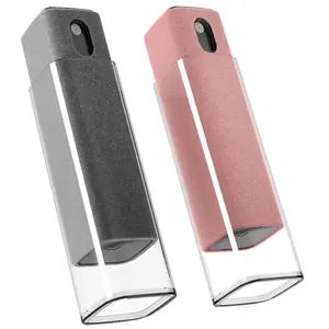 Car Screen Cleaner Spray and Wipe -2-in-1 iPhone Cleaner, iPad Screen Cleaner & Phone Screen Cleaner - Touchscreen Mist Cleaner for Laptop, Computer, MacBook and More - 2 Pack (Grey & Rose Gold)