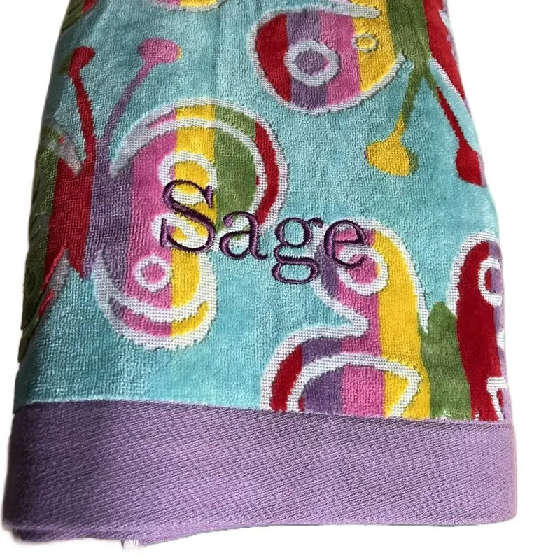 Monogrammed Kids Beach Towels, Kids Quick-Dry Cotton Towels for Family Beach Trips