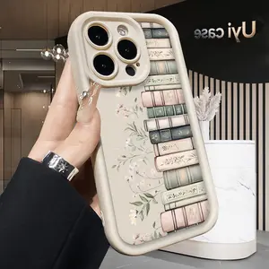 Bookshelf Phone case for iPhone 17 Air 15 16 16e 14 13 12 11 Pro Max Plus X XS Anti-Scratch Shockproof TPU Bumper Drop-proof Cover Smartphone Protective