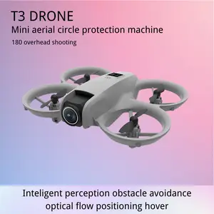 T3 Drone Mini Aerial Circle Protection Machine 180° Overhead Shooting Intelligent Obstacle Avoidance Optical Flow Positioning Hover Quadcopter