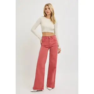 RISEN BRICK TUMMY CONTROL HIGH RISE WIDE PANTS