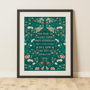 subtle lyric art print || showgirl opalite "make your own sunshine" (NoFrame)